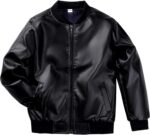 جاكيتات جلدية للاولاد الصغار من الجلد الصناعي للدراجات النارية من سن 2-12 سنة