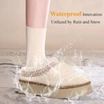 ⁦شبشب بكعب سميك للنساء من ناتراكي، شبشب بتصميم مضفر مع بطانة من الصوف المخملي، شبشب زغبي سهل الارتداء للنساء⁩ - الصورة ⁦3⁩