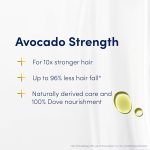 ⁦بلسم دوڤ، لشعر أقوى وحتى ٩٦٪ تساقط أقل، قوة الأفوكادو، بمستخلصات طبيعية مغذية من زيت الأفوكادو والاذريون، بدون سلفات،برابين، أو صبغات، ٣٥٠مل⁩ - الصورة ⁦9⁩