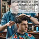 ⁦امشاط جيب قابلة للطي من الستانلس ستيل للرجال من بوكيلا، امشاط للشارب والخبز، مشط للشعر واللحية مع غطاء، مثالي لتصفيف الشعر وفك تشابك الشعر (3 قطع)⁩ - الصورة ⁦2⁩