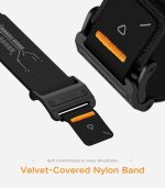 ⁦سوار رفيع A11 بمشبك ماج مصمم لساعة ابل | ذاكرة سريعة الفك | مضفر نايلون مخملي | مشبك مغناطيسي من الستانلس ستيل⁩ - الصورة ⁦5⁩