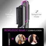 ⁦فرشاة فرد الشعر من بي سي ام سي زد سي دي سي، مكواة شعر مع مشط مدمج، طلاء سيراميك تورمالين، تسخين سريع واعدادات درجة حرارة 80 الى 230 درجة مئوية. فرشاة فرد الشعر لتصفيف الشعر في المنزل⁩ - الصورة ⁦2⁩