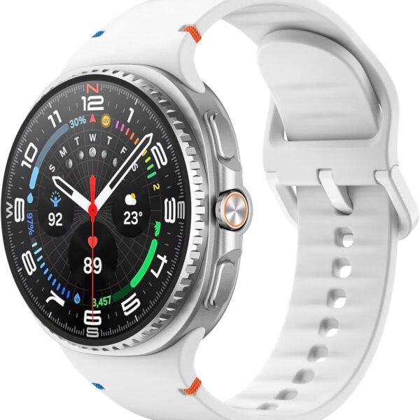 سوار رياضي لساعة سامسونج جالاكسي 8 مقاس 40 ملم و44 ملم وجالاكسي ووتش 8 كلاسيك 46 ملم، سوار بديل من السيليكون الناعم للرجال والنساء