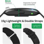 ⁦سوار معصم ذكي للصحة واللياقة البدنية في جميع الاحوال الجوية 24/7 مع اكثر من 120 عداد رياضي للسعرات الحرارية ومراقبة معدل ضربات القلب وتتبع النوم على مدار 24 ساعة وتطبيق مقاوم للماء 1 ايه تي ام (اسود)⁩ - الصورة ⁦6⁩