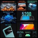 ⁦كوبت جوال نوت 21 غير مقفل بنظام اندرويد 13، ذاكرة RAM 12GB (6GB+6GB ممتدة)، ذاكرة روم 128GB، بطارية 5200mAh، شاشة 6.55 انش HD+، كاميرا خلفية 50MP، ثنائي شرائح الاتصال (اسود)⁩ - الصورة ⁦5⁩