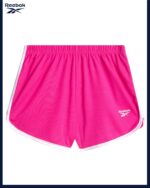 ⁦ريبوك شورت رياضي للبنات - 3 قطع من شورت رياضي خفيف الوزن بتصميم دولفين شبكي للجري وكرة القدم وصالة الالعاب الرياضية (7-12)⁩ - الصورة ⁦5⁩