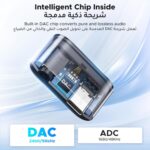 ⁦يوجرين محول صوت USB C الى 3.5 ملم، محول سماعة راس USB C وشاحن من النوع سي الى Aux دونجل متوافق مع ايباد برو 2022، اير 5، سامسونج جالاكسي S23/S23+/S23 الترا/S22، نوت 20، تاب S7 ريدمي باد⁩ - الصورة ⁦5⁩