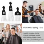 ⁦ارابيست مشط معدني افريقي، عبوة من 3 قطع للشعر المجعد وفك تشابك الشعر المستعار، اداة تصفيف الشعر للنساء والرجال (اسود)⁩ - الصورة ⁦5⁩