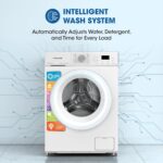 ⁦كروم غسالة تحميل امامي | سعة 6 كجم | دوران 1000 دورة في الدقيقة | محرك عاكس بي ال دي سي | 16 برنامج غسيل | شاشة LED | موفرة للطاقة | اسطوانة من الستانلس ستيل | ابيض - KR-WFL60WSI⁩ - الصورة ⁦6⁩