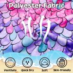 ⁦زي سباحة للبنات من يو او كيو او، زي سباحة بتصميم حورية البحر مع تنورة وشورت، بدلة سباحة للاطفال من عمر 2-12 سنة⁩ - الصورة ⁦6⁩