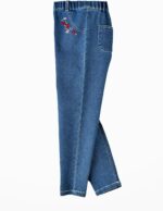 ⁦بنطلون جينز ضيق مطرز للبنات من جيلين⁩ - الصورة ⁦3⁩