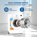 ⁦كروم غسالة تحميل امامي | سعة 6 كجم | دوران 1000 دورة في الدقيقة | محرك عاكس بي ال دي سي | 16 برنامج غسيل | شاشة LED | موفرة للطاقة | اسطوانة من الستانلس ستيل | ابيض - KR-WFL60WSI⁩ - الصورة ⁦3⁩