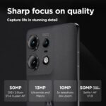 ⁦موتورولا هاتف ذكي ايدج 50 برو (شاشة 6.66 انش فائقة الدقة pOLED، كاميرا 50 ميجابكسل مع OIS، 12/512 GB، 4500 mAh، يتضمن شاحن 125 واط، اندرويد 14) بلاك بيوتي، يتضمن غطاء حماية⁩ - الصورة ⁦5⁩