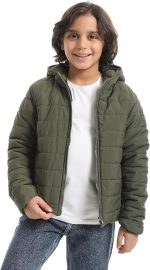 جاكيت بوليستر بغطاء للرأس للاولاد