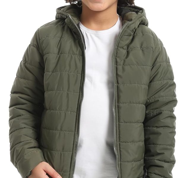 جاكيت بوليستر بغطاء للرأس للاولاد