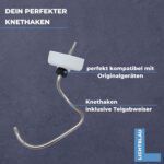 ⁦خطاف عجين مع عاكس للعجين بلون ابيض لمحضر الطعام بوش I خطاف بديل مناسب لبوش MUM4 وMUM5 I مكشطة خطاف العجين لمحضر الطعام I ملحقات بوش MUM4/MUM5⁩ - الصورة ⁦3⁩