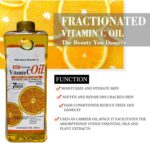 ⁦زيت فيتامين سي لتفتيح الوجه والجسم 1000 مل، زيت تبييض فائق لزيت الجسم المتوهج، يزيل الخطوط الدقيقة والتجاعيد والبقع الداكنة وحروق الشمس، مرطب للبشرة يغذي في 7 ايام للعناية بالبشرة⁩ - الصورة ⁦7⁩