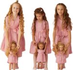 ⁦فستان انيق بفيونكة بينك للبنات من حياتي، مناسب لعمر 4-5 سنوات⁩ - الصورة ⁦4⁩