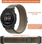 ⁦سوار ساعة بديل من النايلون فائق المتانة مقاس 26 ملم لساعة جارمين تاكتيكس 7 برو/فينيكس 7X برو/7X/6X برو/5X برو/5X/ديسنت MK2 MK1 تاكتيكس دلتا من ازوني⁩ - الصورة ⁦7⁩