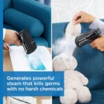 ⁦روينتا, مكواة بخار للملابس، مكواة بخار محمولة باليد من اكس سيل، تسخين سريع 25 ثانية، بخار نزح قوي، سلك طويل للغاية 9.84، 1875 واط، مكواة بخار للملابس السوداء، لا غنى عنها للسفر، DR8220⁩ - الصورة ⁦4⁩