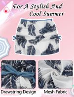 ⁦طقم بيكيني للبنات من كيويا مكون من 3 قطع مع تنورة وابزيم بدون ظهر مزين بالزهور مناسب لسن 8-14 سنة⁩ - الصورة ⁦4⁩