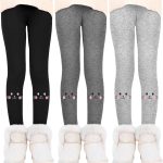 ريسينتا سروال ضيق شتوي مبطن بالصوف والقطن للفتيات من 3 قطع