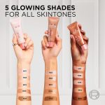 ⁦لوريال باريس هايلايتر سائل للوجه والجسم مع الجلسرين وزبدة الشيا، جلوشن بيرفكت ماتش لومي، محسن التوهج الطبيعي، 903 توهج متوسط، 40 مل⁩ - الصورة ⁦2⁩