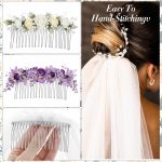 ⁦10 Pcs Metal Hair Comb, 20 Teeth Metal Wire Hair Clip Combs Bridal Veil Comb Silver Hairs Clip Accessories for Women Wedding Veil Hairs Pieces Headdresses Craft Projects⁩ - الصورة ⁦5⁩