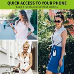 ⁦حبل للهاتف المحمول، حبل عالمي للهاتف المحمول، مع حزام رقبة من النايلون قابل للتعديل، حزام ربط للهاتف المحمول، متوافق مع معظم الهواتف الذكية، (لا يشمل حافظة الهاتف) (اسود)⁩ - الصورة ⁦5⁩