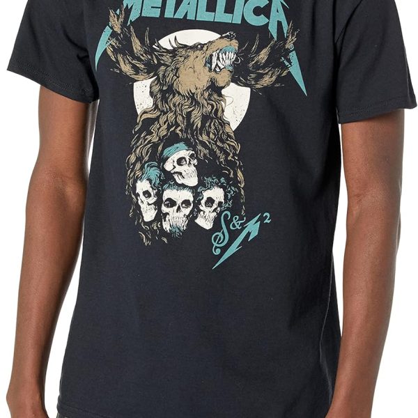 تي شيرت ميتاليكا S&m2 الرسمي للبالغين من الجنسين بتصميم جمجمة موس