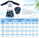 ⁦ماو طقم ملابس سباحة واقية من الطفح الجلدي للاولاد باكمام طويلة بعامل حماية من الاشعة فوق البنفسجية 50+ ملابس سباحة واقية من الشمس 3 قطع⁩ - الصورة ⁦4⁩