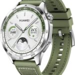 سوار ساعة بديل من نيسلين متوافق مع ساعة هواوي GT5/GT5 برو 46 ملم 2024/GT4/GT3/GT3 برو/GT2/GT2e/GT رانر/هواوي ووتش 4/4 برو ستاب/22 ملم، سوار بديل من مادة السيليكون والنايلون (اخضر)