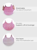 ⁦ديشيكا حمالة صدر بحمالات رفيعة مبطنة للنساء الشابات من اسنشيالز، فانلة داخلية بدون اكمام مع احزمة قابلة للتعديل، توب كات قطن / ملابس داخلية للنساء - نمط سادة⁩ - الصورة ⁦3⁩