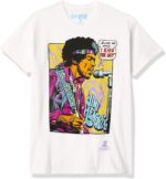 تي شيرت للبالغين من الجنسين مطبوع عليه Jimi Hendrix Pop Art 'Scuse Me While I Kiss the Sky