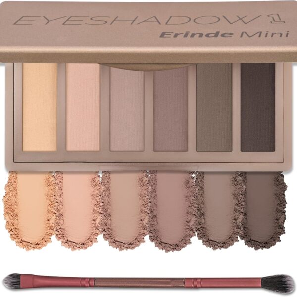 ظل العيون ظلال عيون ايريناد ،لوحة ظلال عيون غير لامعة مكونة من 6 الوان مع فرشاة، لوحة مكياج، ظلال عيون مقاومة للماء تدوم طويلا وذات تصبغ عالي، لوحة ظلال محايدة باللون البني والرمادي، مكياج العيون