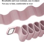 سوار معدني من قطعتين متوافق مع ساعة هواوي باند 10/9/8، اساور رياضية معدنية قابلة للتعديل من الستانلس ستيل للنساء والرجال