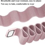 سوار معدني من قطعتين متوافق مع ساعة هواوي باند 10/9/8، اساور رياضية معدنية قابلة للتعديل من الستانلس ستيل للنساء والرجال