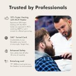 ⁦ابرليتي برو (مطور) - مكواة فرد اللحية والشعر الايونية المتطورة مع فرشاة تسخين مضادة للحروق - ترطيب خالٍ من الالم لجميع الانواع⁩ - الصورة ⁦6⁩