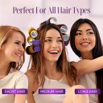 ⁦اساني بكرات حرارية للشعر - 37 بكرة شعر ذاتية الامساك مع 18 مشبك ومشط تصفيف - بكرات شعر حرارية من الالومنيوم لتكثيف الشعر وتجعيد الشعر طوال اليوم - للشعر القصير والمتوسط والطويل (مقاس S)⁩ - الصورة ⁦6⁩