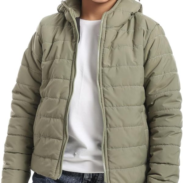 جاكيت بوليستر بغطاء للرأس للاولاد