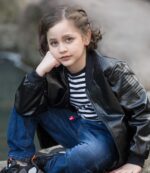 ⁦جاكيتات جلدية للاولاد الصغار من الجلد الصناعي للدراجات النارية من سن 2-12 سنة⁩ - الصورة ⁦4⁩