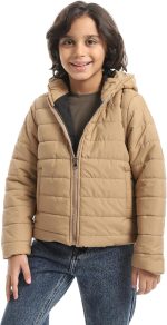 جاكيت بوليستر بغطاء للرأس للاولاد