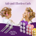 ⁦اساني بكرات حرارية للشعر - 37 بكرة شعر ذاتية الامساك مع 18 مشبك ومشط تصفيف - بكرات شعر حرارية من الالومنيوم لتكثيف الشعر وتجعيد الشعر طوال اليوم - للشعر القصير والمتوسط والطويل (مقاس S)⁩ - الصورة ⁦7⁩