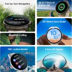 ⁦بوت ساعة لونار ديسكفري بشاشة HD مقاس 1.39 انش (3.5 سم)، تنقل بالتناوب، استوديو وجه ساعة يمكنك تركيبه بنفسك، مكالمات بلوتوث، طوارئ اس او اس، صينية كيو ار، ساعة ذكية للرجال والنساء (تشيري بلوسوم)⁩ - الصورة ⁦2⁩