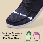 ⁦حذاء بيرفوت للرجال بمقدمة عريضة - حذاء بيرفوت بسيط مع نعل بدون إسقاط، حذاء مشي سهل الارتداء للرجال⁩ - الصورة ⁦3⁩