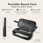 ⁦ابرليتي مكواة فرد الشعر اللاسلكية من جو 2 للحية والشعر، مشط اسنان بدون الم لترطيب ايوني متطور، مكواة فرد الشعر اللاسلكية، مشط فرشاة تسخين⁩ - الصورة ⁦5⁩