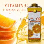 ⁦زيت فيتامين سي لتفتيح الوجه والجسم 1000 مل، زيت تبييض فائق لزيت الجسم المتوهج، يزيل الخطوط الدقيقة والتجاعيد والبقع الداكنة وحروق الشمس، مرطب للبشرة يغذي في 7 ايام للعناية بالبشرة⁩ - الصورة ⁦6⁩