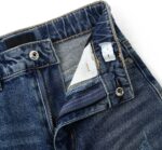 ⁦بنطلون جينز بقصة ضيقة وارجل واسعة للبنات، بنطلون جينز عصري ممزق⁩ - الصورة ⁦5⁩