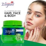 ⁦جل الصبار اليجانت للوجه والشعر والجسم - 500 مل - تركيبة نقية لجميع انواع البشرة، غني بفيتامين E، تركيبة نباتية، برطمان كبير 500 مل للاستخدام اليومي | خالٍ من البارابين والكحول⁩ - الصورة ⁦5⁩