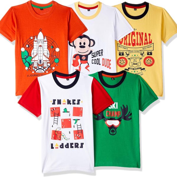 تيشيرت للاولاد TSRT5P02 (عبوة من 5 قطع)